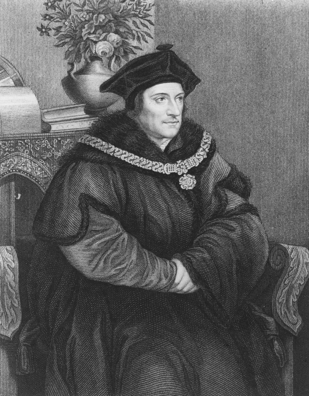 Sir Thomas More (1477-1535) (metszet) alkotó: Hans Holbein der Jüngere