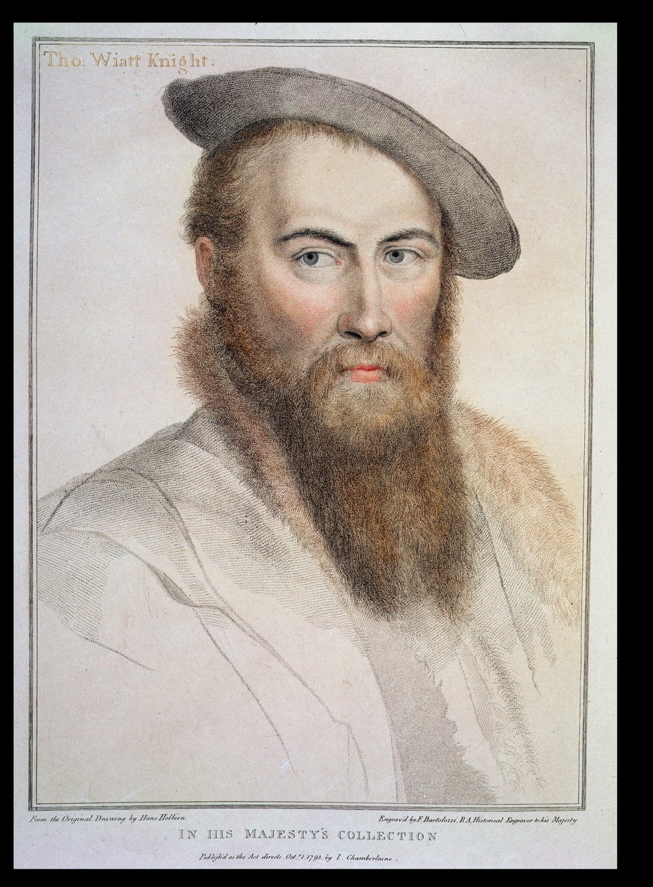 Sir Thomas Wyatt (1503-42 körül) Francesco Bartolozzi (1727-1815) metszete. alkotó: Hans Holbein der Jüngere