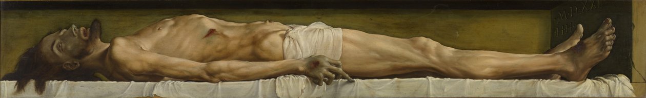 A halott Krisztus, 1521 (tempera a panelen) alkotó: Hans Holbein der Jüngere