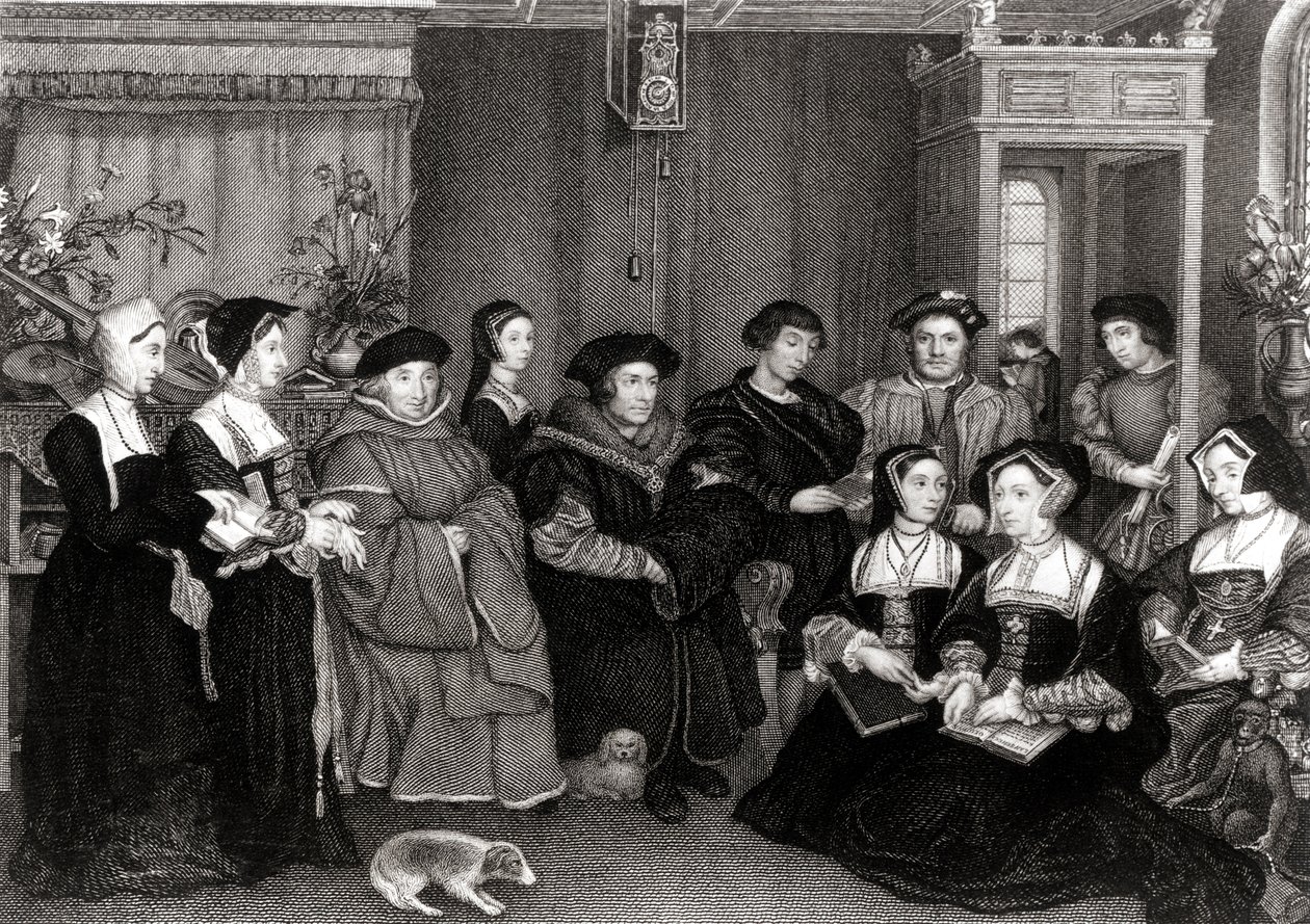 Thomas More (1478-1535), angol kancellár családja alkotó: Hans Holbein der Jüngere
