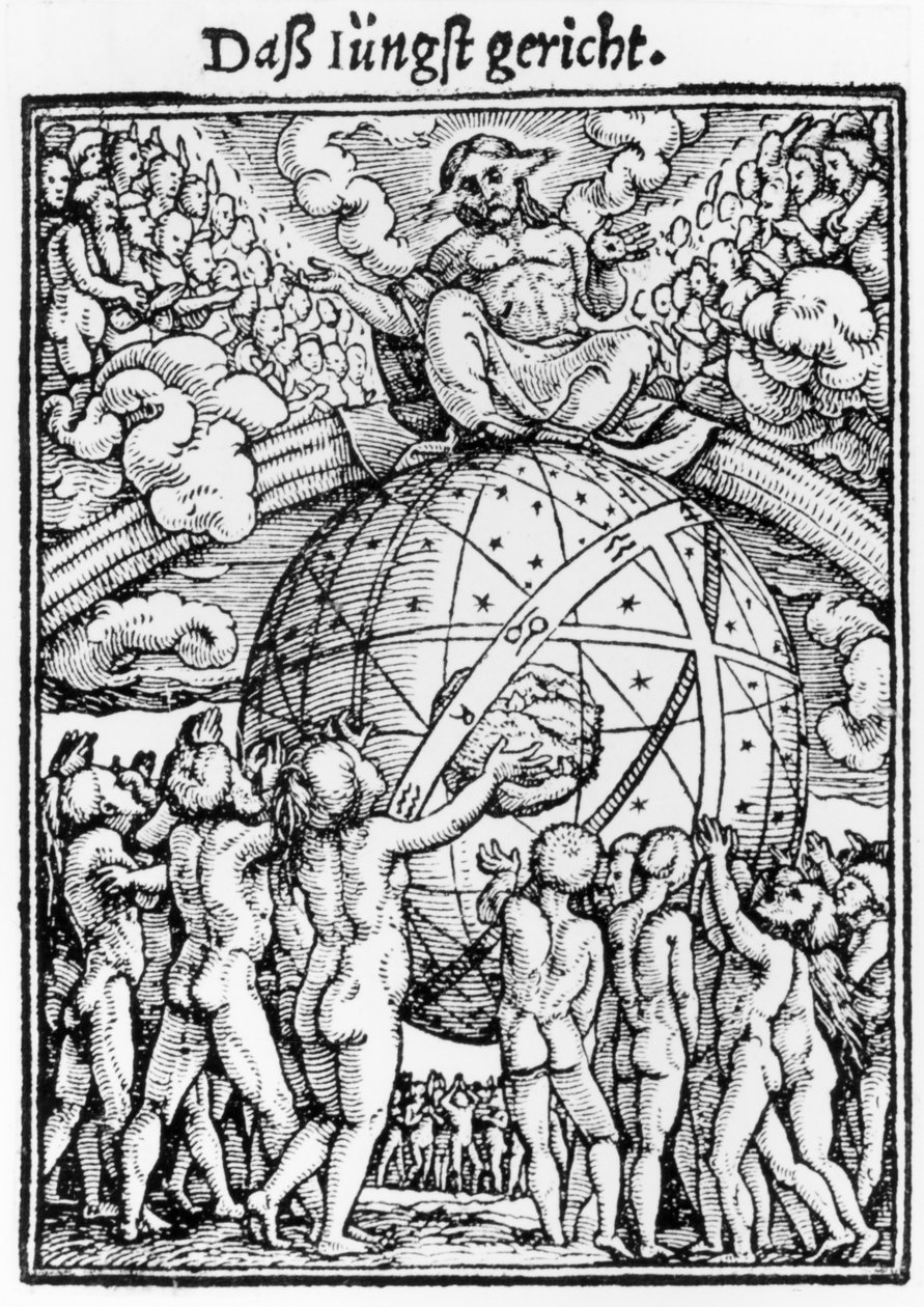 Az utolsó ítélet a „Haláltánc”-ból, Hans Lutzelburger metszete, 1538 körül alkotó: Hans Holbein der Jüngere