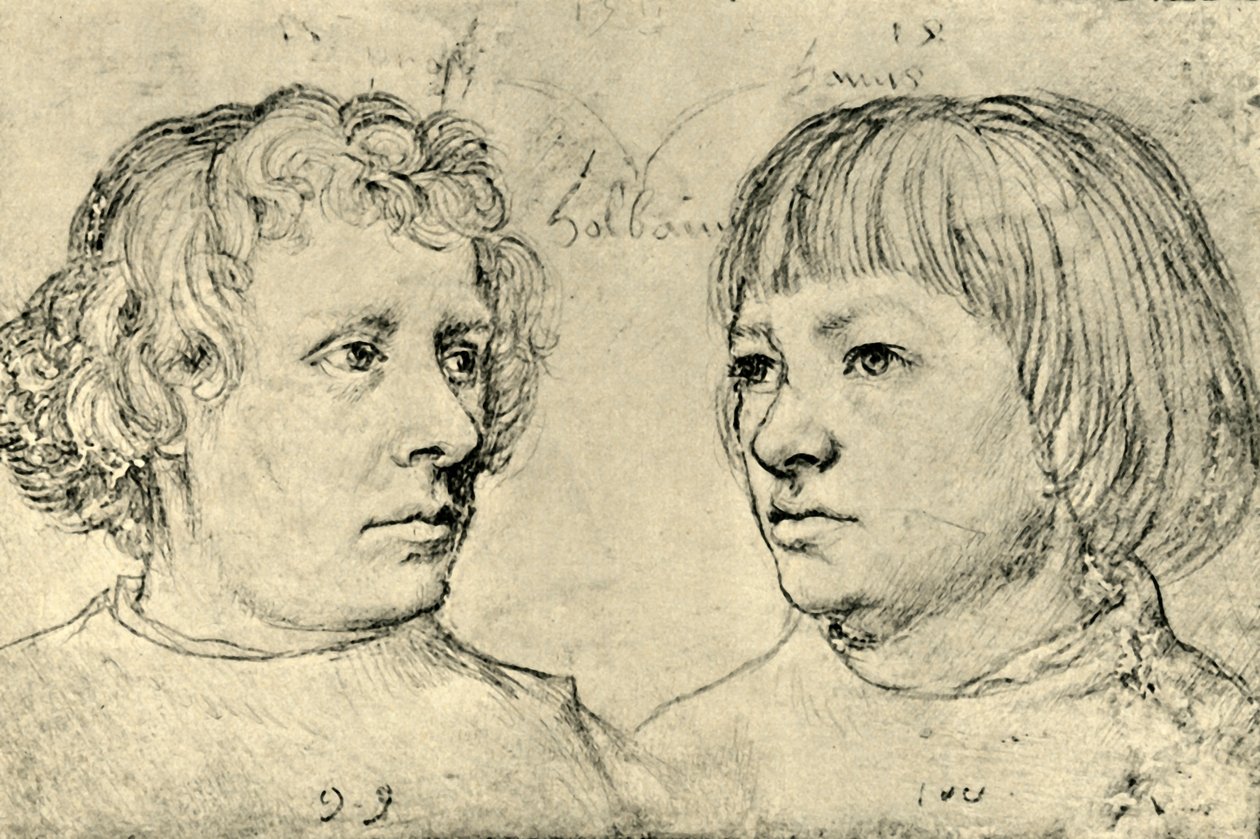 Ambrosius és Hans, a művész fiai, 1511, 1943. alkotó: Hans Holbein the Elder