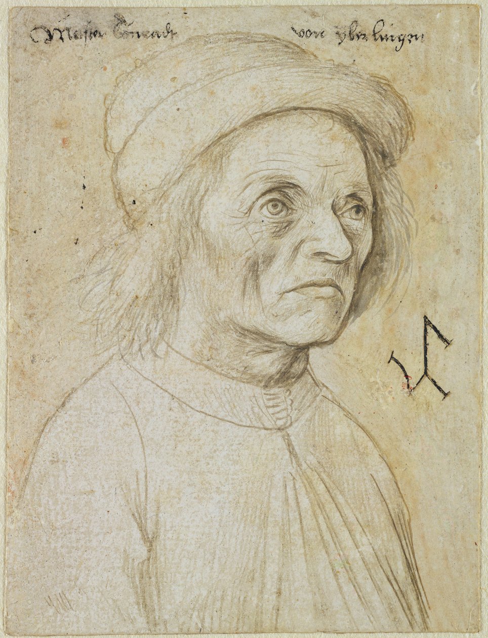 Konrad Wurffel portréja (ezüst ceruza papíron) alkotó: Hans Holbein the Elder