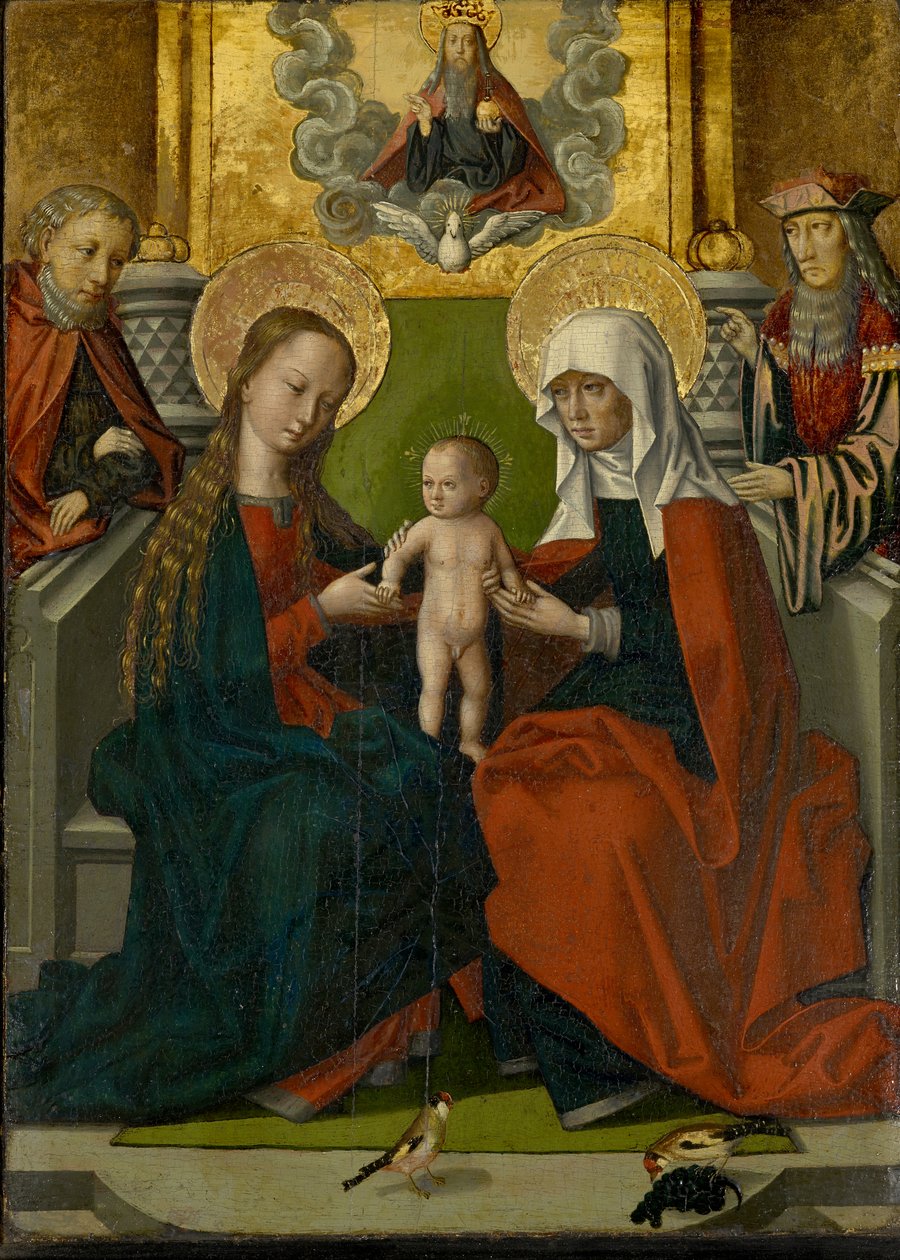 Szent Anna Szűzanyával és Gyermekével, Józseffel, Joachimmal, az Atyaistennel és a Szentlélekkel alkotó: Hans Holbein the Elder