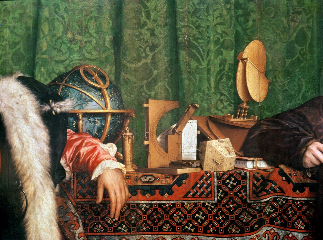 A nagykövetek, csillagászati műszerek részlete, 1533 olaj, panel részlet 4147 alkotó: Hans Holbein the Elder