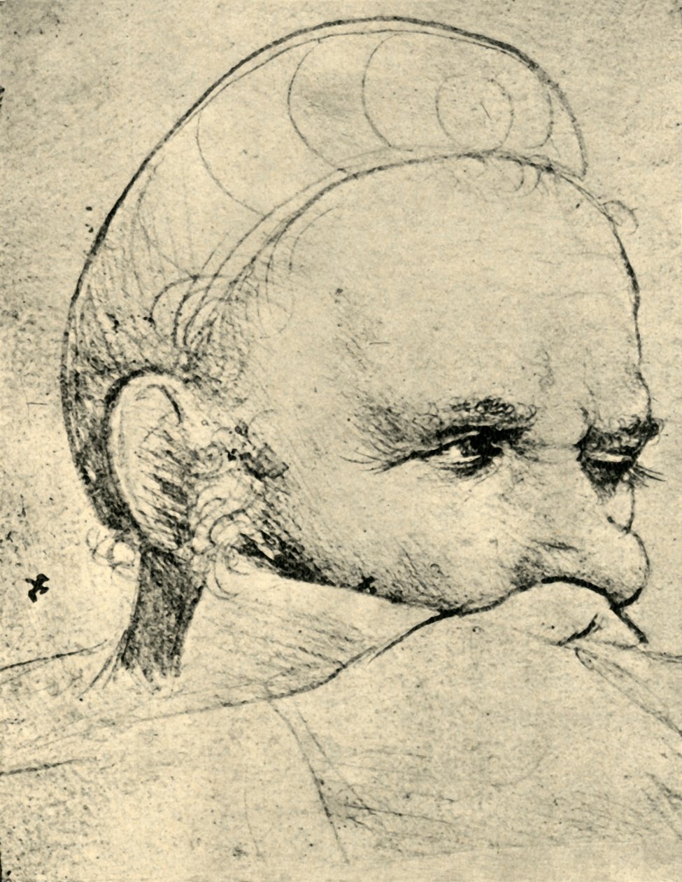 Célzó számszeríjász feje, 1514-1515, 1943. alkotó: Hans Holbein the Elder