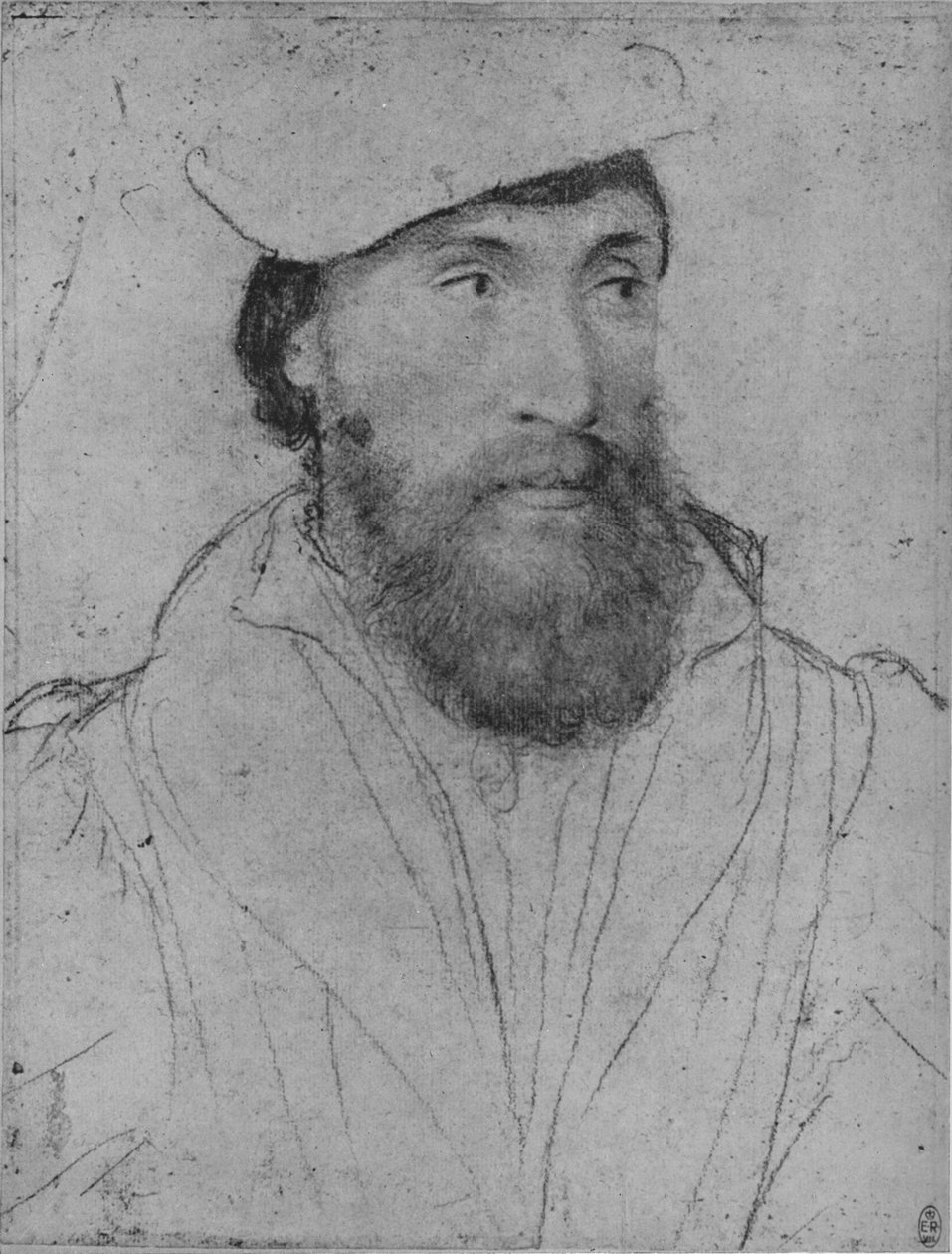 Egy úriember: Ismeretlen, c1532-1543, 1945 alkotó: Hans Holbein der Jüngere