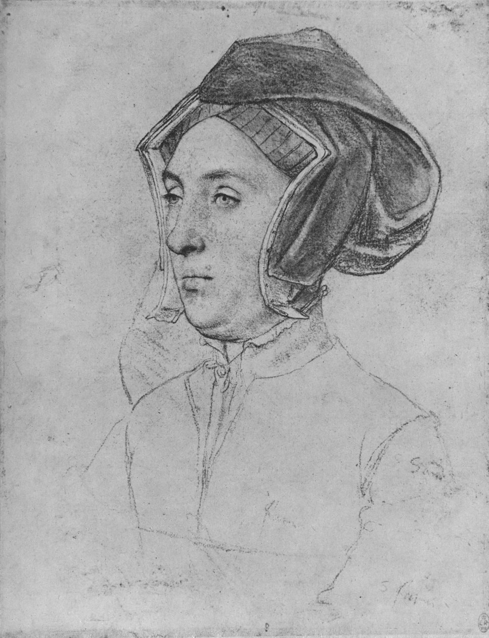 Egy hölgy: Ismeretlen, c1532-1543, 1945 alkotó: Hans Holbein der Jüngere