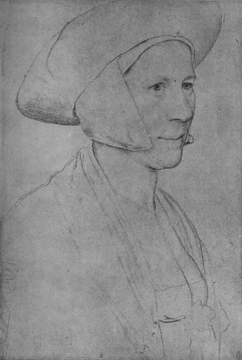 Egy nő: Ismeretlen, 1526-1528, 1945 alkotó: Hans Holbein der Jüngere