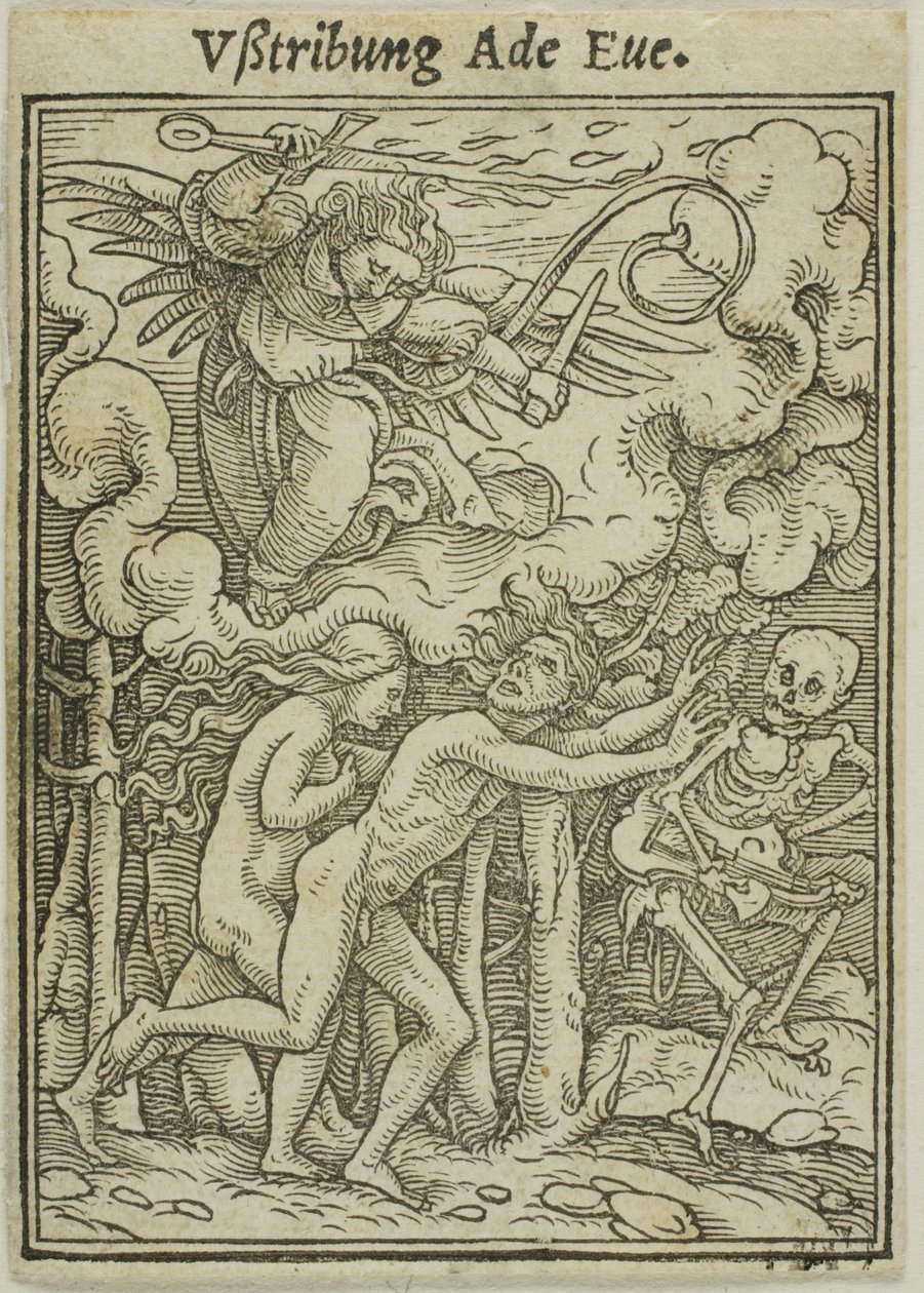 Ádám és Éva kiűzetik a Paradicsomból alkotó: Hans Holbein the Younger