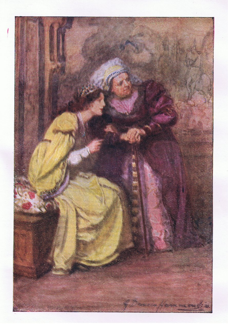 Gyere ide nővér. Mi az úriember? (Rómeó és Júlia), a George Harrap & Co Ltd. által kiadott Shakespeare teljes műveiből, 1920-as évek alkotó: Hans Holbein der Jüngere