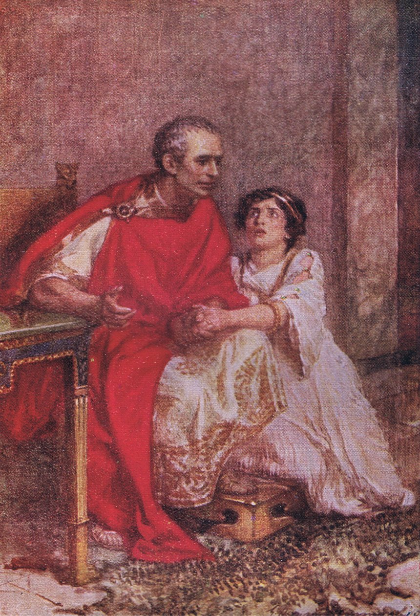 A gyávák sokszor meghalnak a haláluk előtt: A vitézek soha nem ízlelnek a halált, csak egyszer (Julius Caesar), a George Harrap & Co Ltd által kiadott Shakespeare teljes műveiből, 1920-as évek alkotó: Hans Holbein der Jüngere