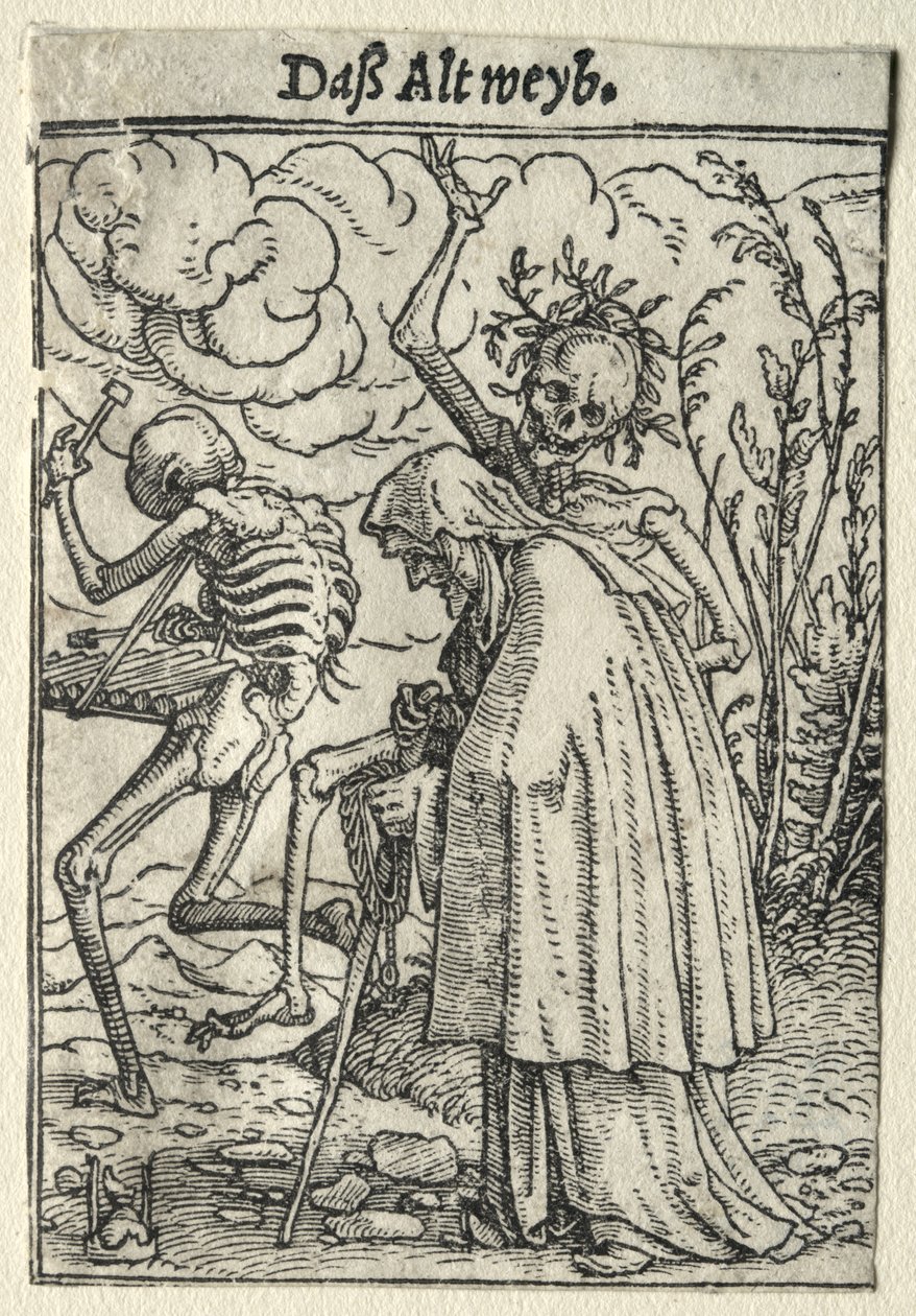 A halál tánca: Az öregasszony alkotó: Hans Holbein the Younger
