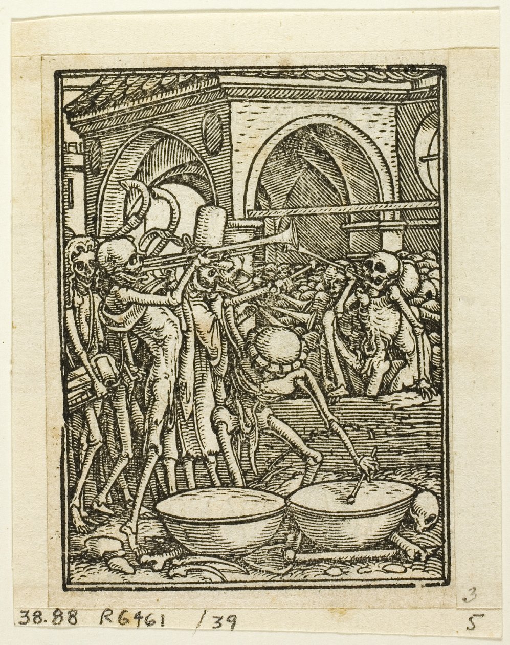 Haláltánc, 39. tábla a XVI. századi könyvek fametszeteiből alkotó: Hans Holbein the Younger