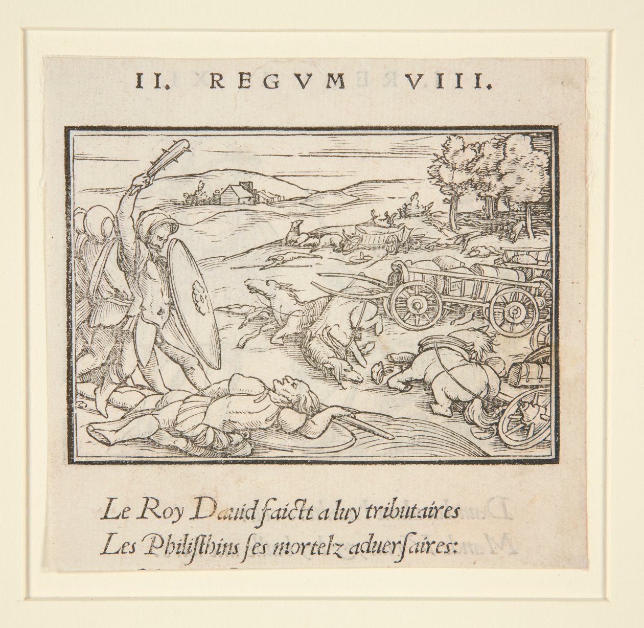 Dávid leigázza ellenségeit (recto); Dávid és Uriah (verso) alkotó: Hans Holbein der Jüngere