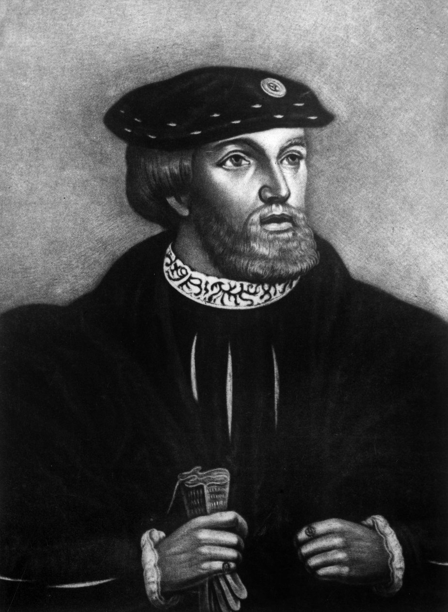 Edward Stafford 3. Buckingham herceget (1478 1521), a cambridge-i Magdalen College alapítóját 1521-ben árulás miatt lefejezték (metszet) alkotó: Hans Holbein der Jüngere