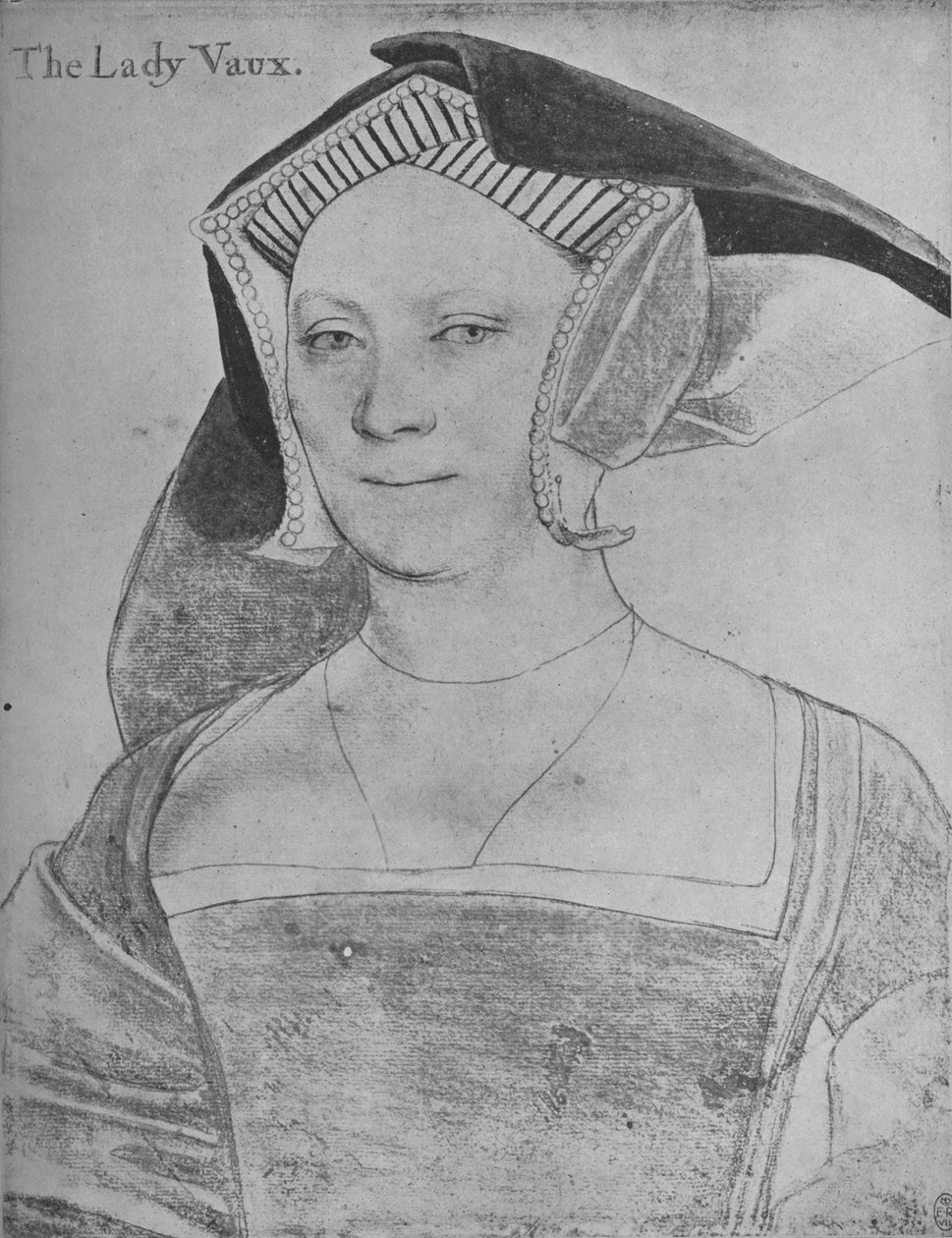 Elizabeth, Lady Vaux, 1536, 1945 alkotó: Hans Holbein der Jüngere