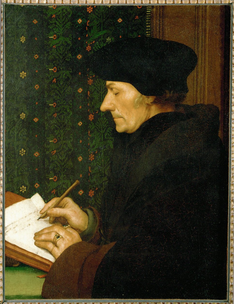 Erasmus von Rotterdam, humanista és író ... alkotó: Hans Holbein the Younger