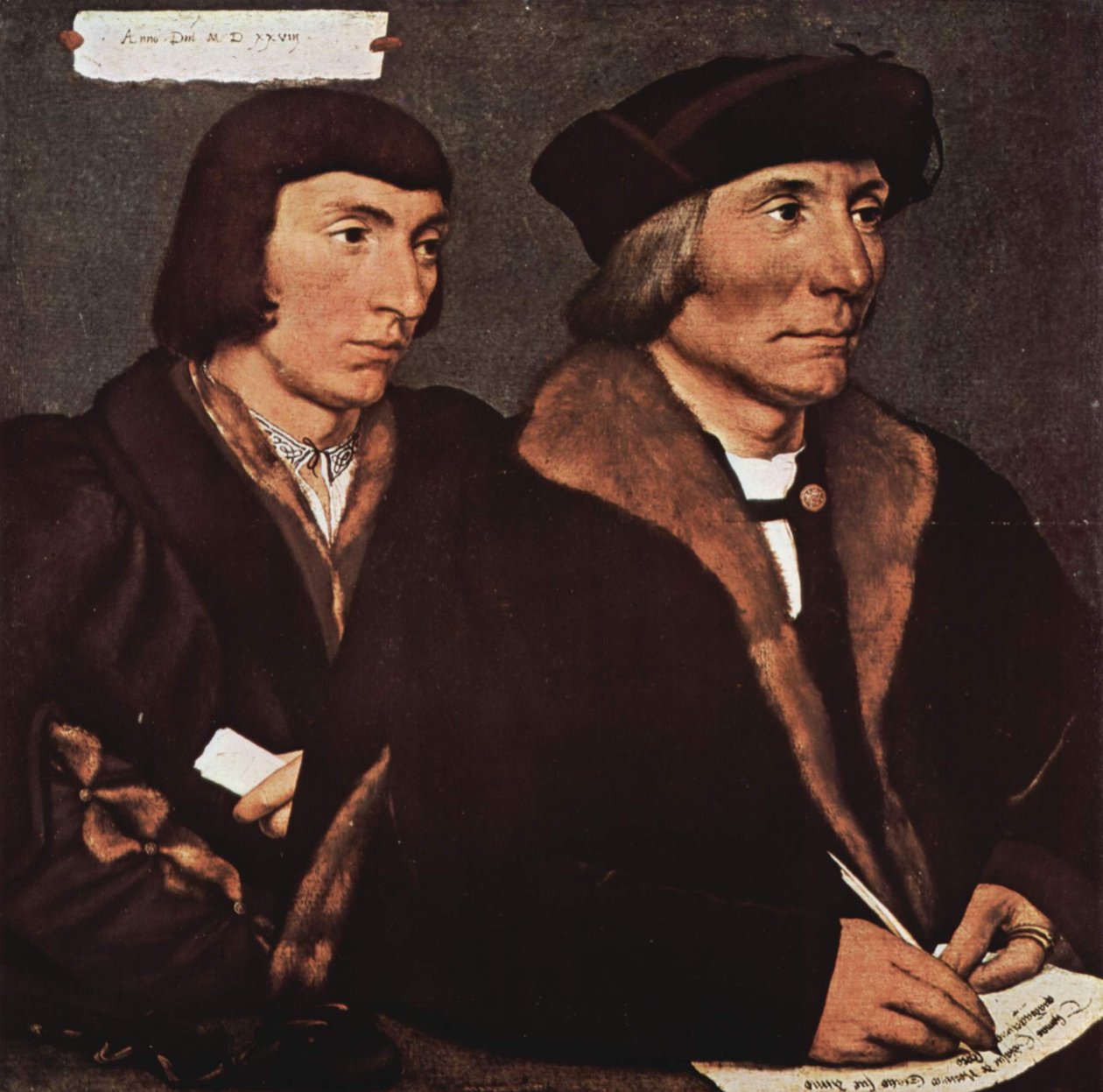 Német: Thomas Godsalve (1481-1542) und sein Sohn Sir John (etwa 1510-1556) Thomas Godsalve és fia John portréja alkotó: Hans Holbein the Younger