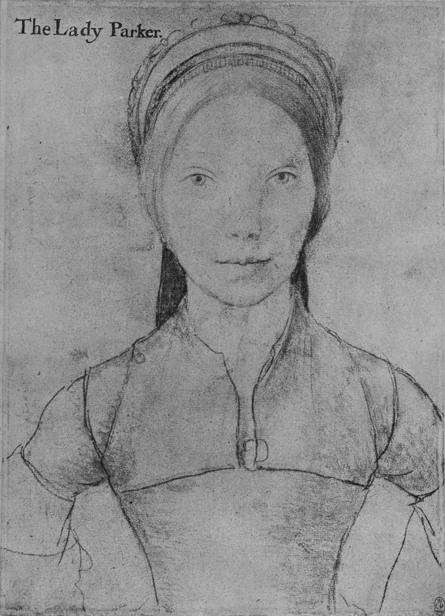 Grace, Lady Parker, 1540-1543, 1945 alkotó: Hans Holbein der Jüngere