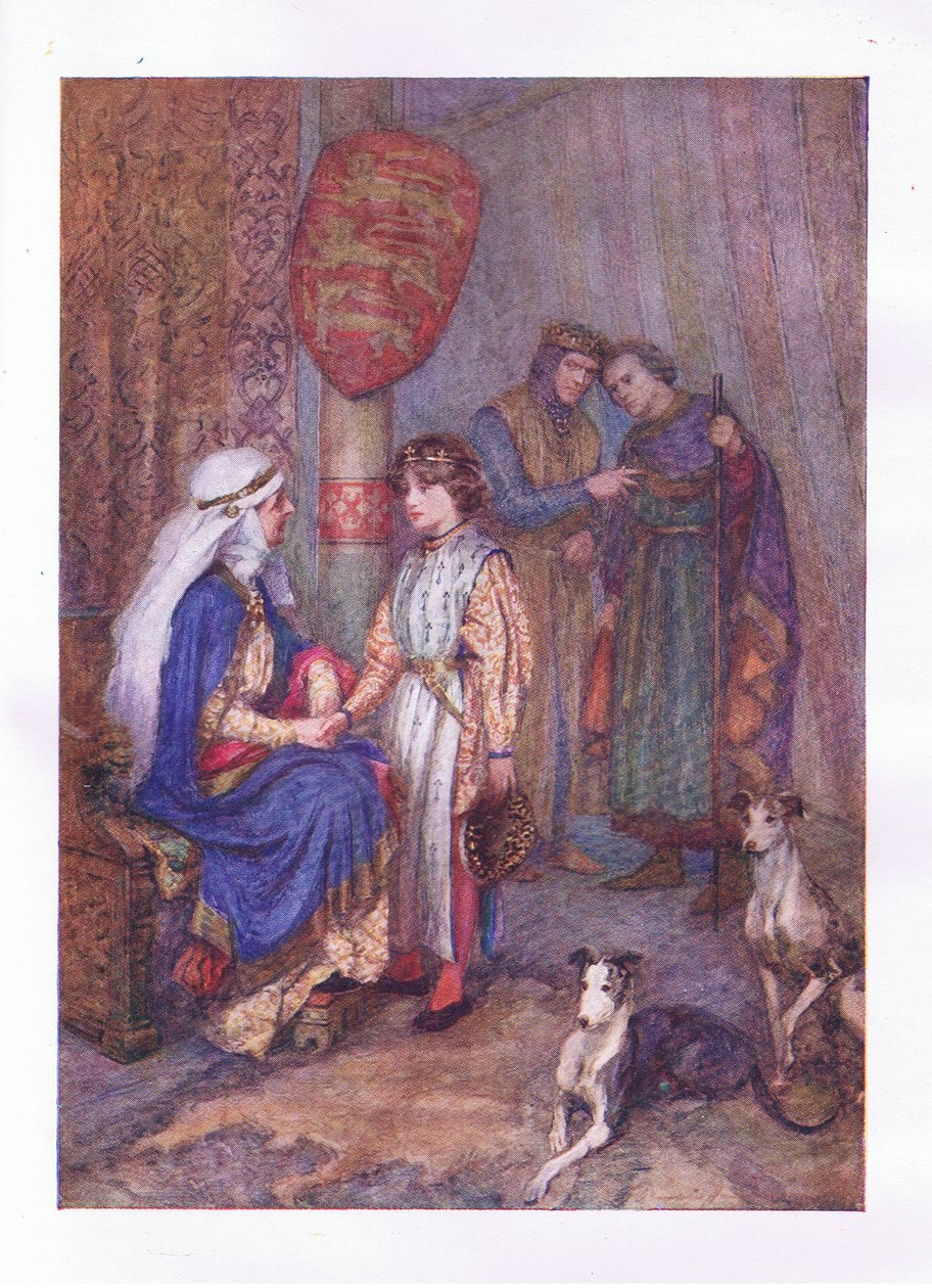 Hubert, Hubert, vesd a szemed a fiatal fiúra (János király), a George Harrap & Co Ltd. által kiadott Shakespeare teljes műveiből, 1920-as évek alkotó: Hans Holbein der Jüngere