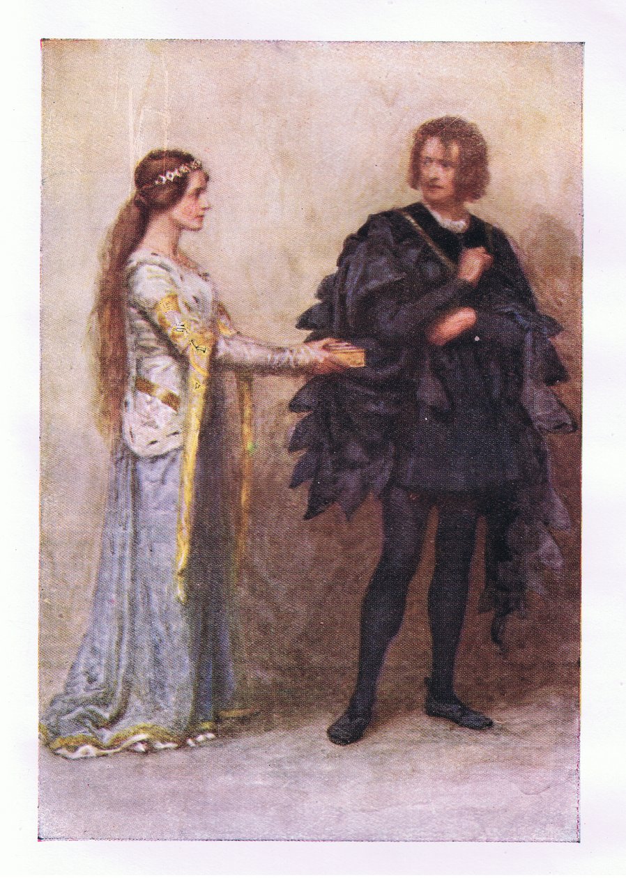 Én, nem én, soha nem adtam neked semmit (Hamlet), a George Harrap & Co Ltd által kiadott Shakespeare teljes műveiből, 1920-as évek alkotó: Hans Holbein der Jüngere