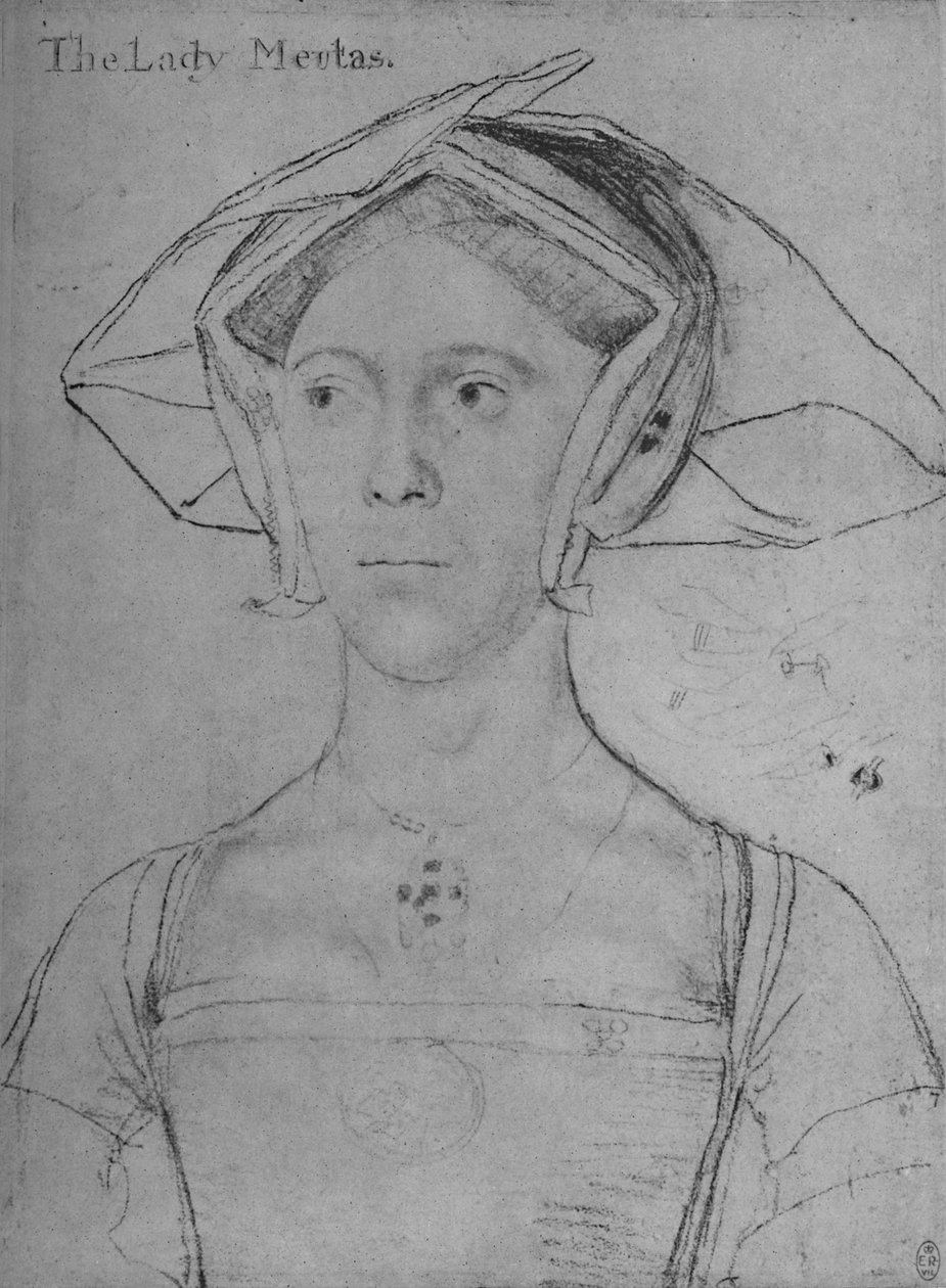 Joan, Lady Meutas, c1536-1543, 1945 alkotó: Hans Holbein der Jüngere