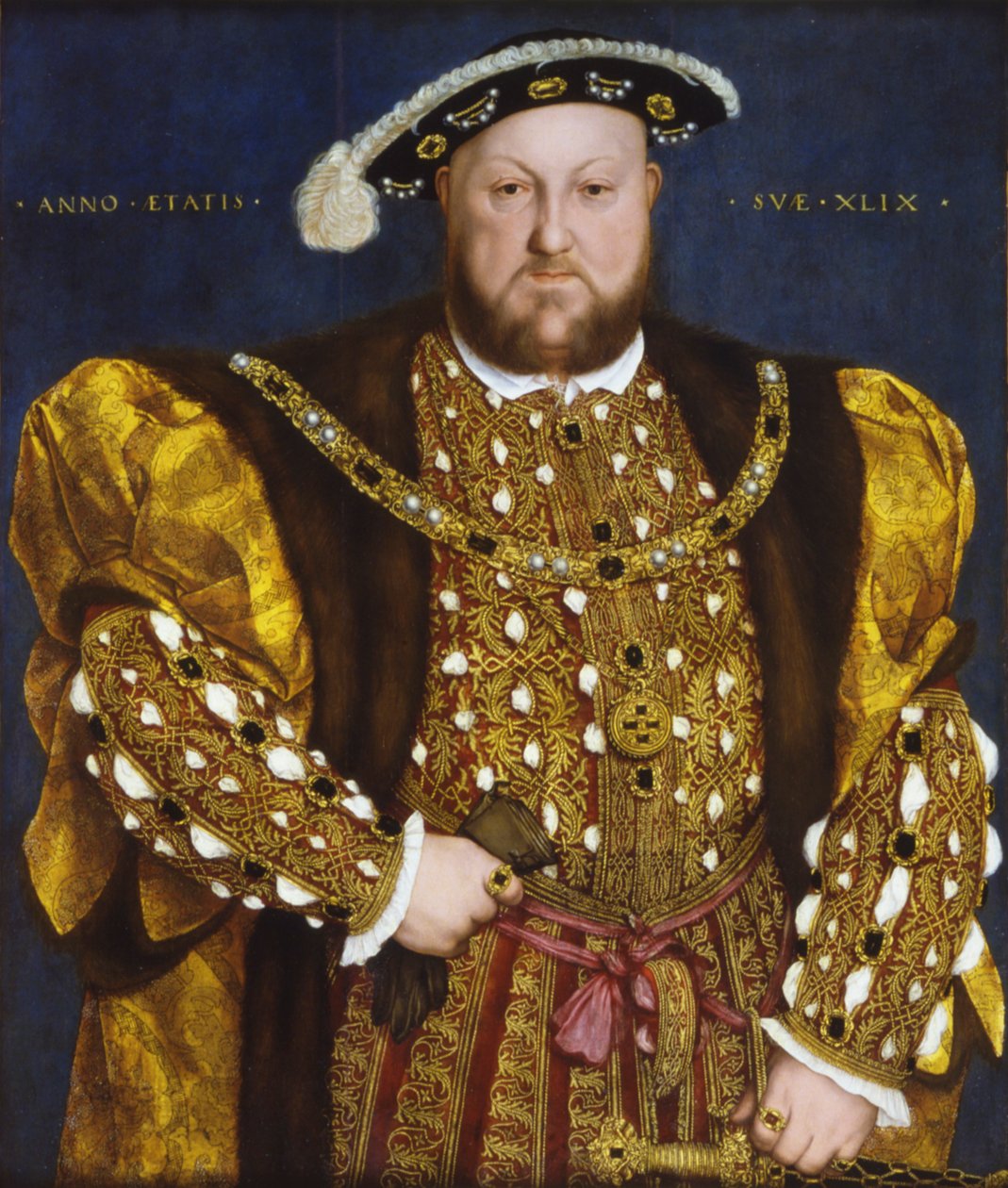 Henrik angol király portréja, 1540. alkotó: Hans Holbein der Jüngere