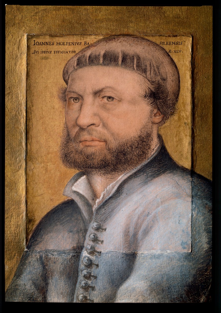 Önarckép. Olaj, fa alkotó: Hans Holbein der Jüngere