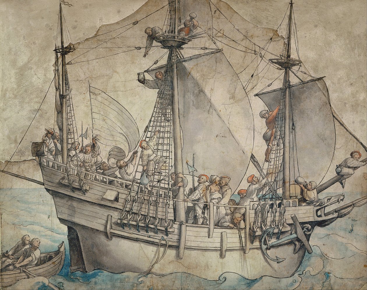 Hajó Reveling Sailors, Lansquenets és egy Sutleness alkotó: Hans Holbein der Jüngere