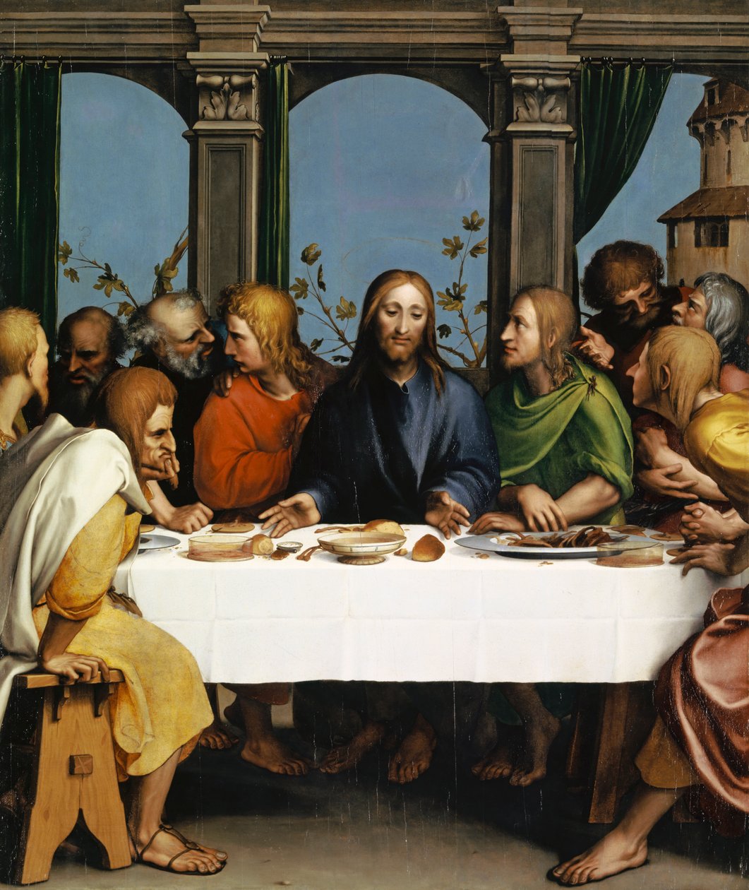 Az utolsó vacsora, 1527 körül alkotó: Hans Holbein der Jüngere