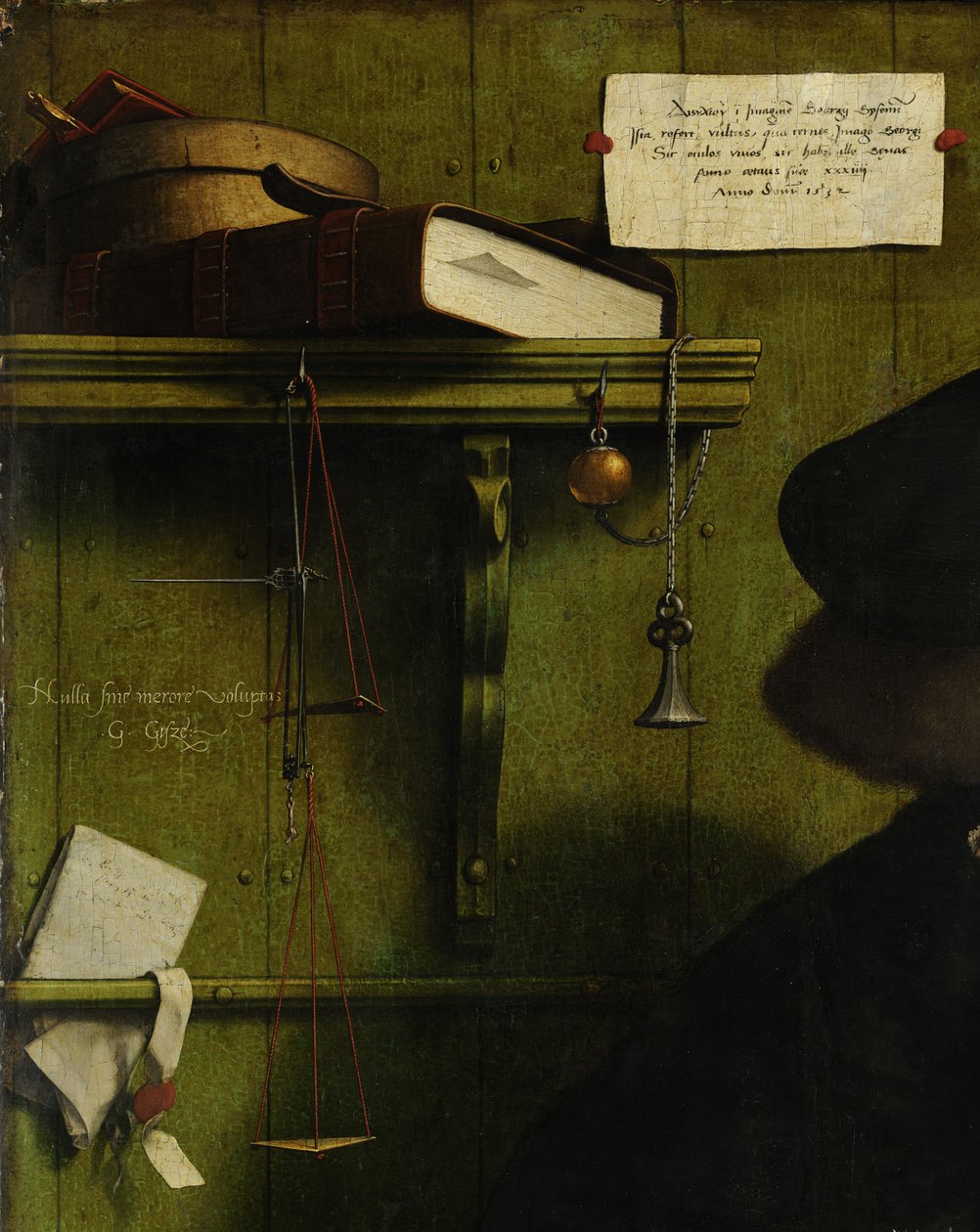 Georg Gisze kereskedő részlet, 1532 alkotó: Hans Holbein der Jüngere