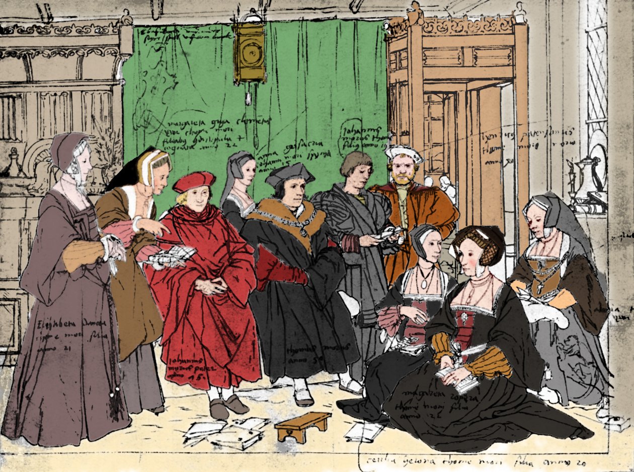 A több család Holbein vázlatából a Bázeli Múzeumban, 1527, 1903 alkotó: Hans Holbein der Jüngere