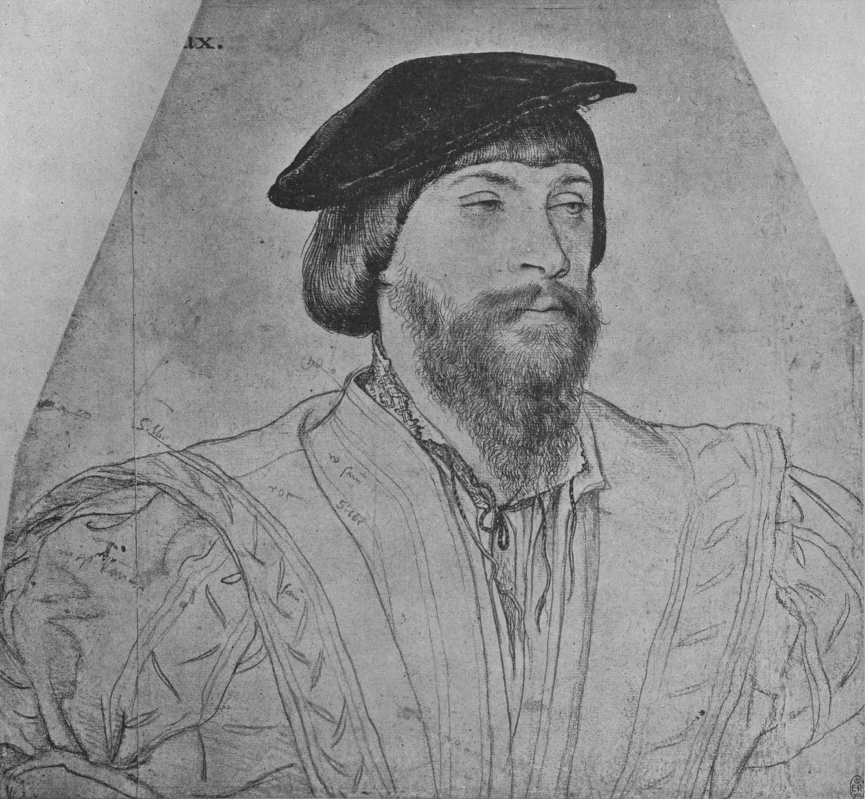 Thomas, Lord Vaux, c1533, 1945 alkotó: Hans Holbein der Jüngere