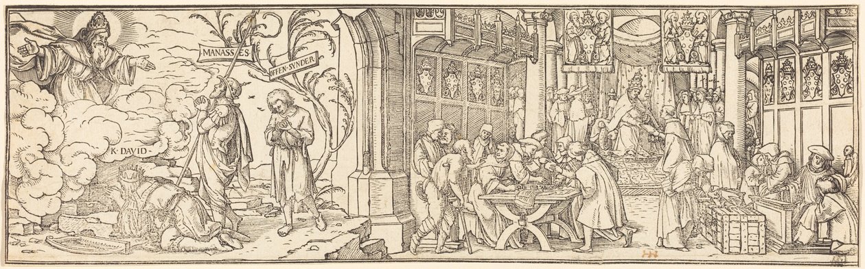 Búcsúcédulák kereskedelme alkotó: Hans Holbein the Younger
