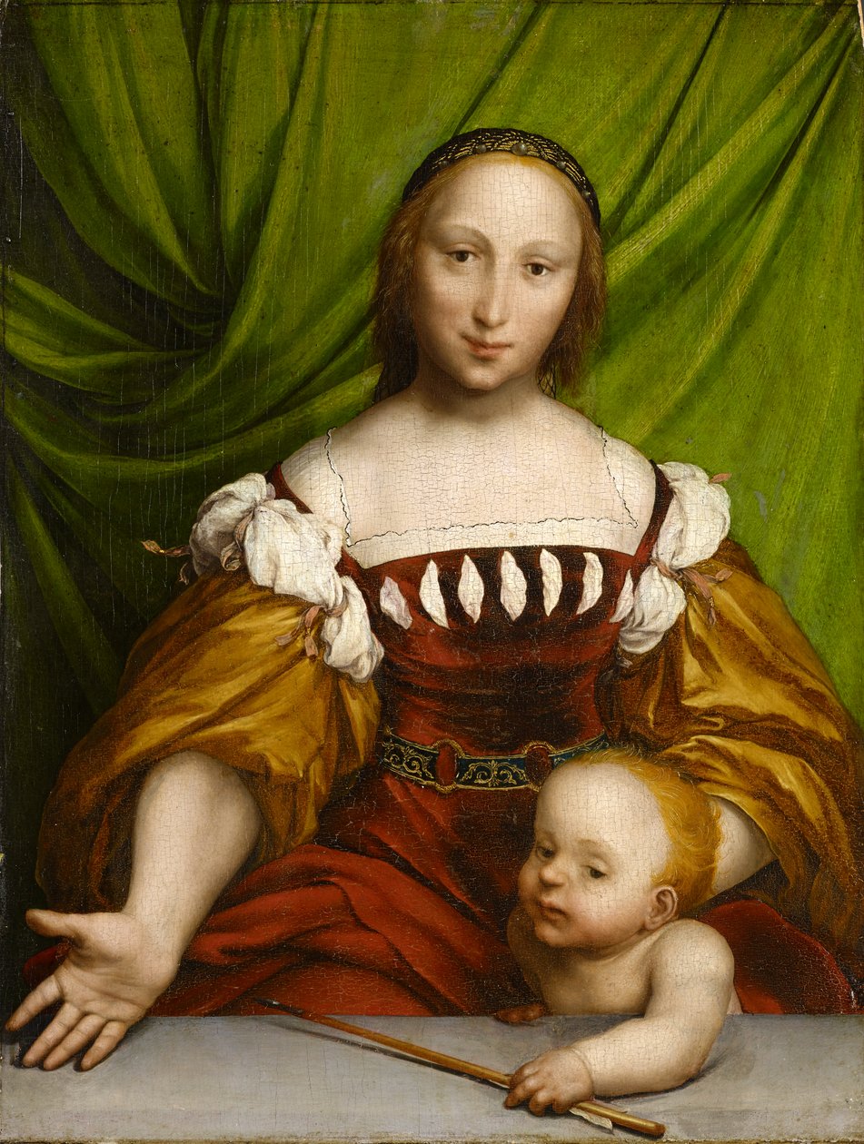 Vénusz Ámorral, 1526-28 (olaj, hársfa) alkotó: Hans Holbein der Jüngere