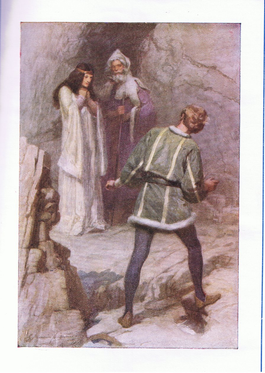 Mi a T? egy szellem? (The Tempest), Shakespeare teljes műveiből, amelyet a George Harrap & Co Ltd adott ki, 1920-as évek alkotó: Hans Holbein der Jüngere