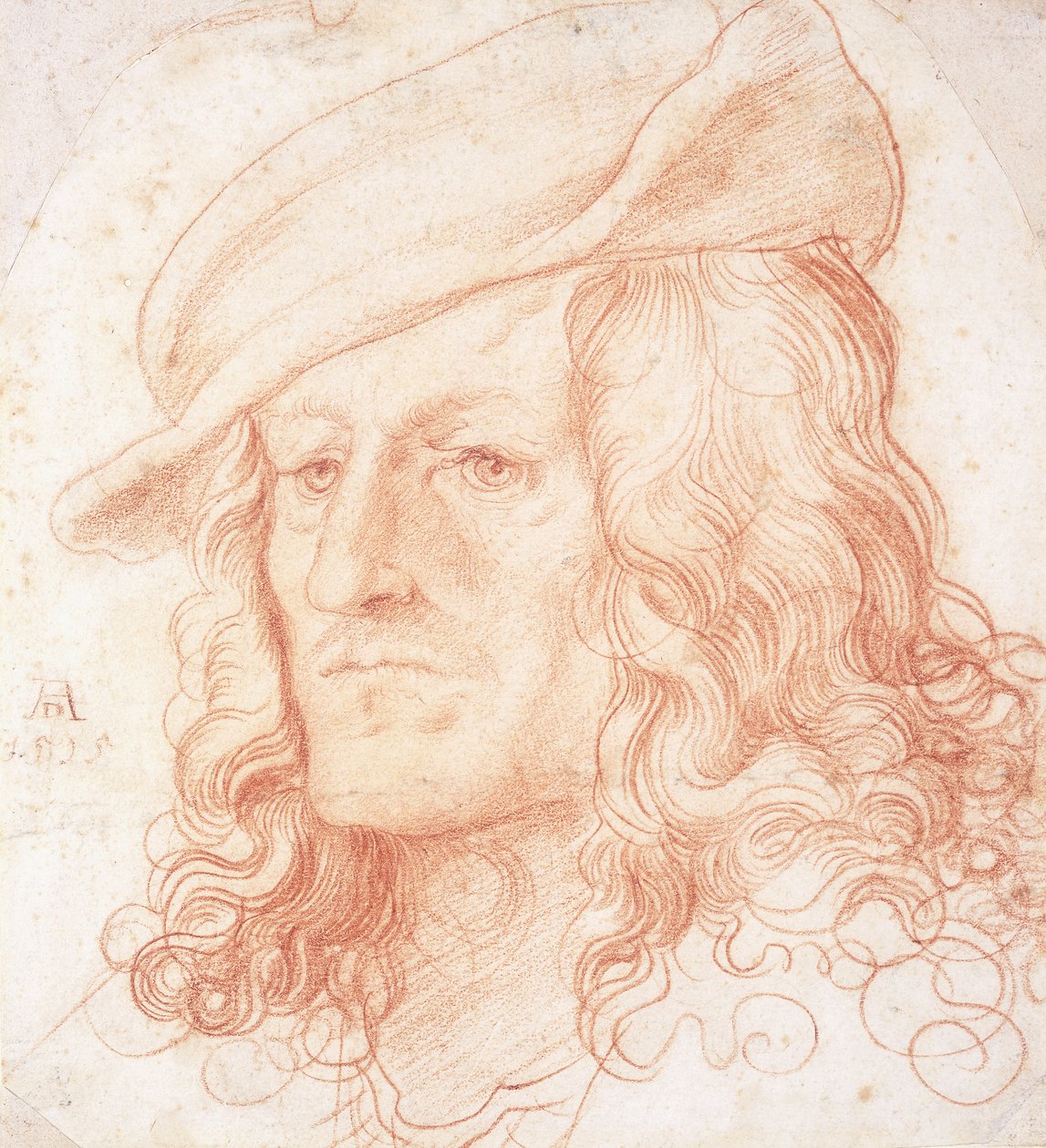 Férfi portréja, mellig érő, kalapot visel, alkotó: Hans Leonard Schaufelein