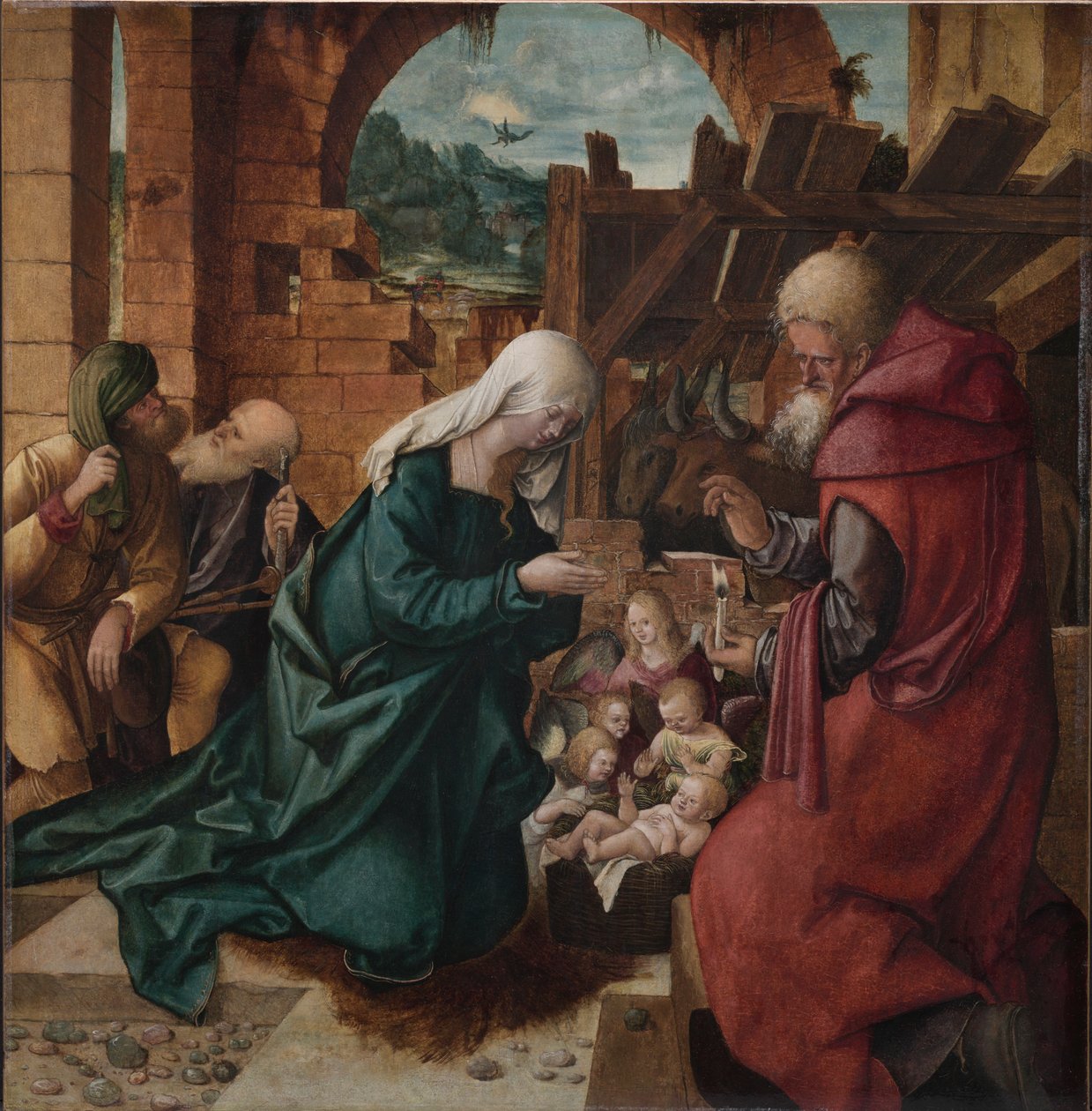 Pásztorok imádása, c. 1510. alkotó: Hans Leonhard Schäufelein