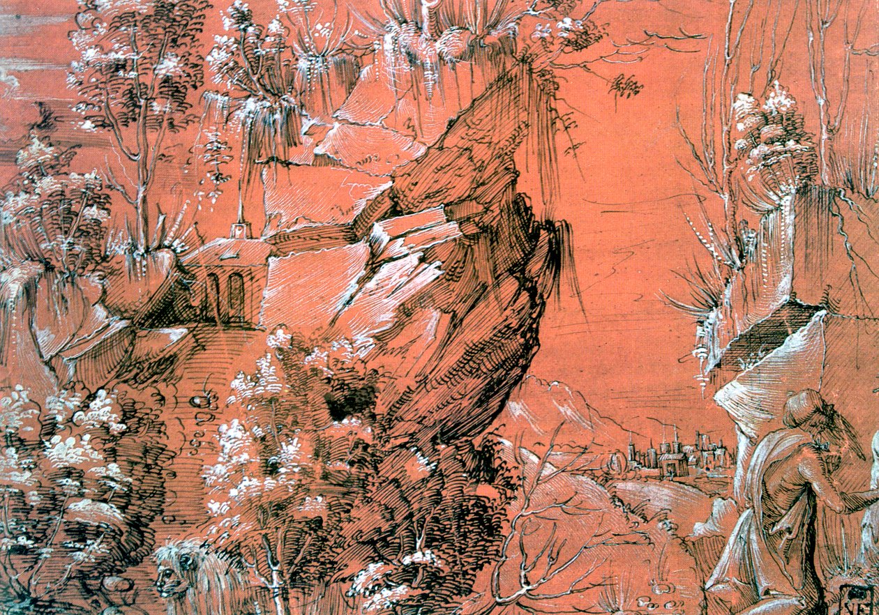 „Szent Jeromos a kertben”, 1510-1531 alkotó: Hans Leu The Younger