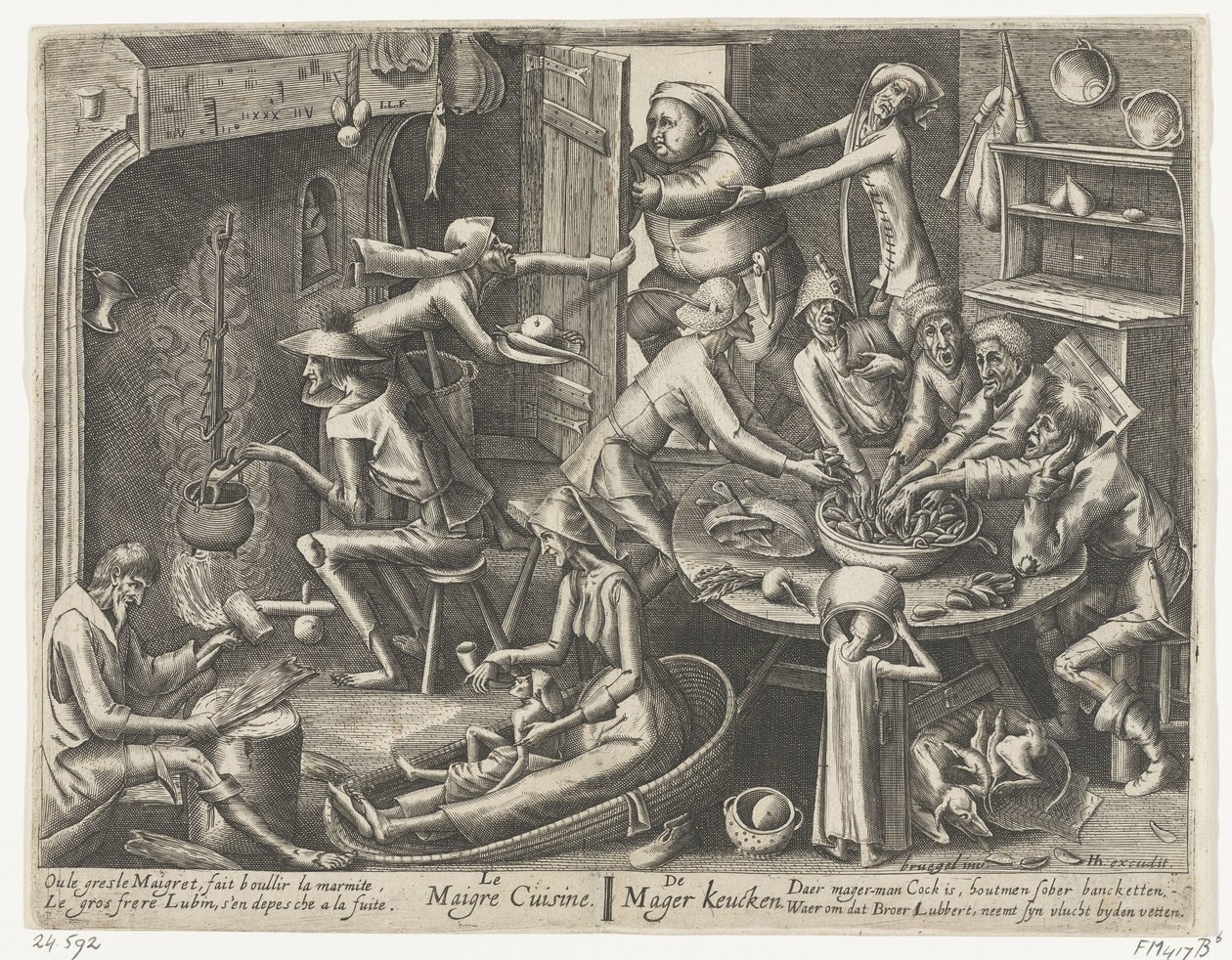 A vékony konyha Le Maigre konyha / The Skinny Keucken (cím a tárgyon) alkotó: Hans Liefrinck (I)