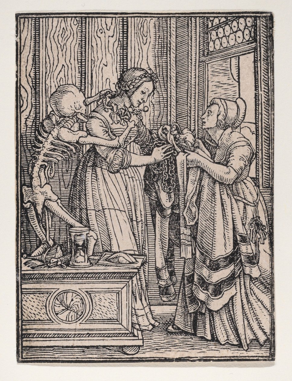 A grófnő, A haláltáncból, kb. 1526, megjelent 1538. alkotó: Hans Lützelburger