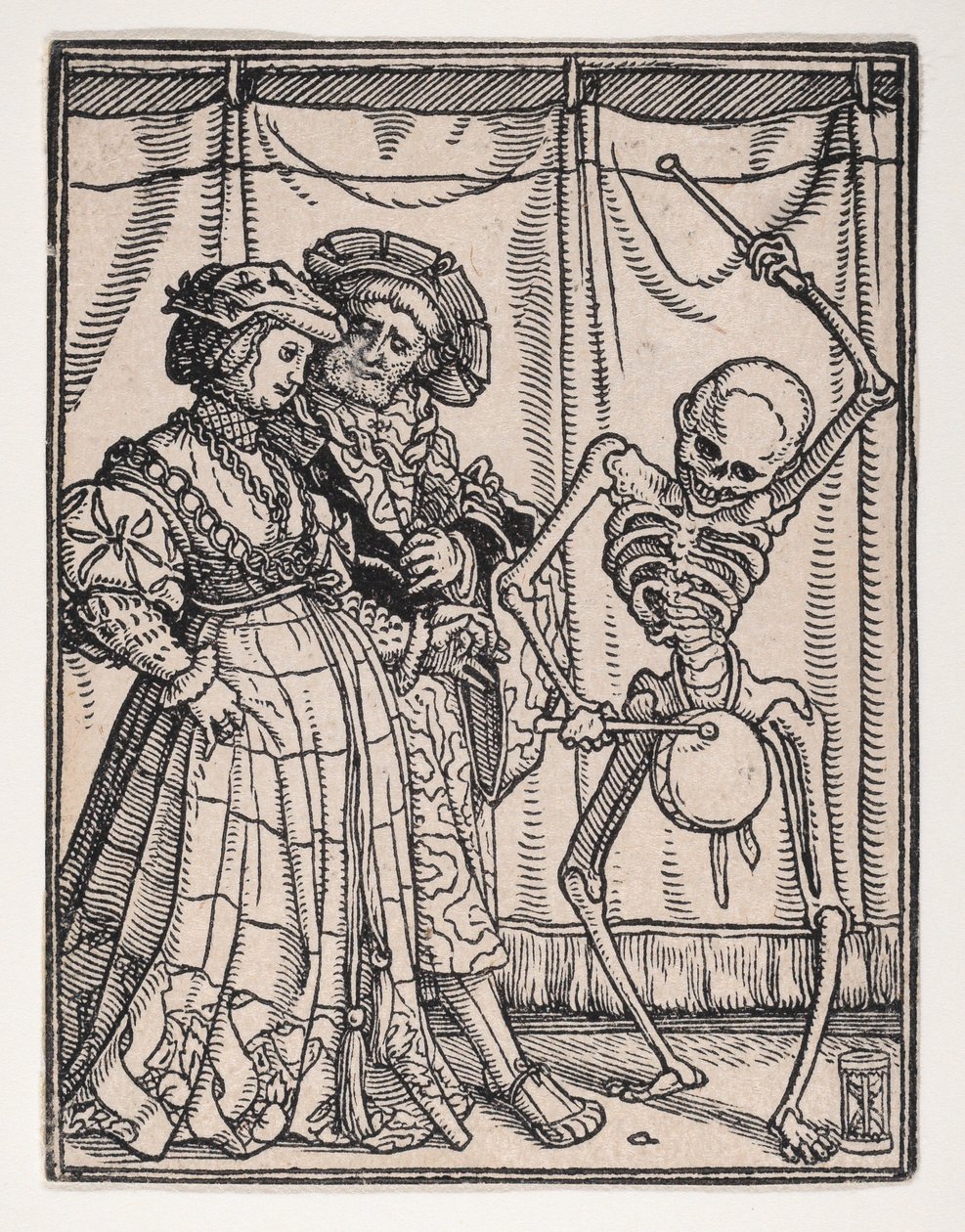 A nemesasszony, A haláltáncból, kb. 1526, megjelent 1538. alkotó: Hans Lützelburger