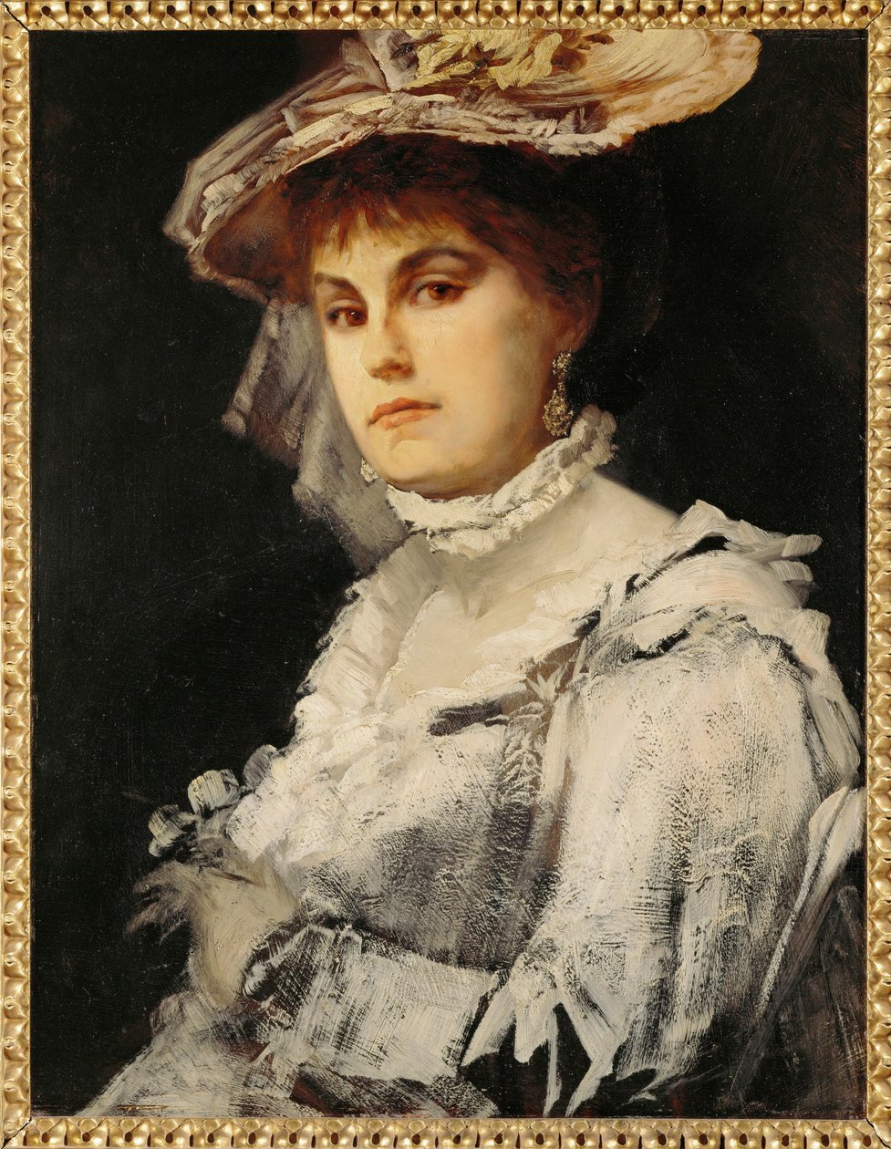 Amalie Makart, a festő első felesége ... (fára festett kép) alkotó: Hans Makart