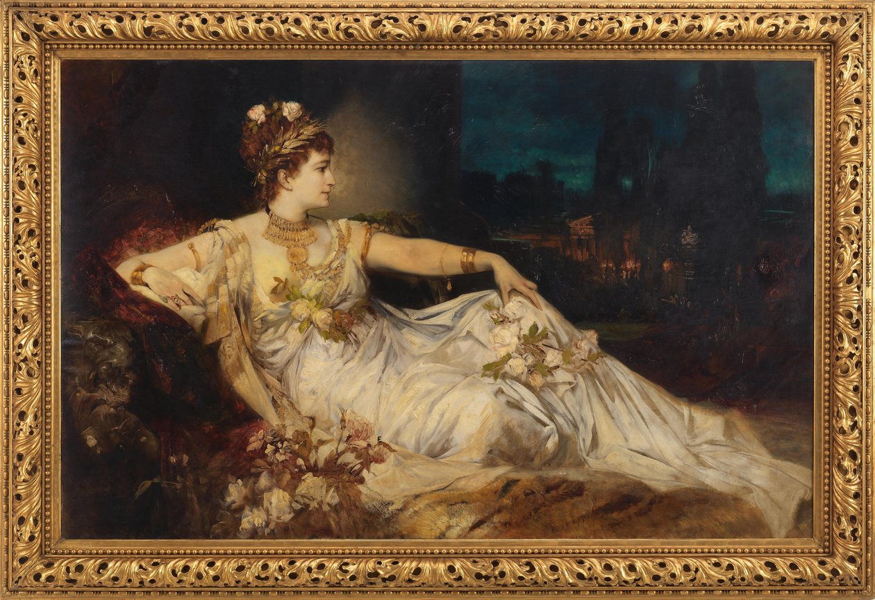 Charlotte Wolter (1834-1897) "Messalina" szerepében Adolf von Wilbrandt "Arria és Messalina" című művében alkotó: Hans Makart