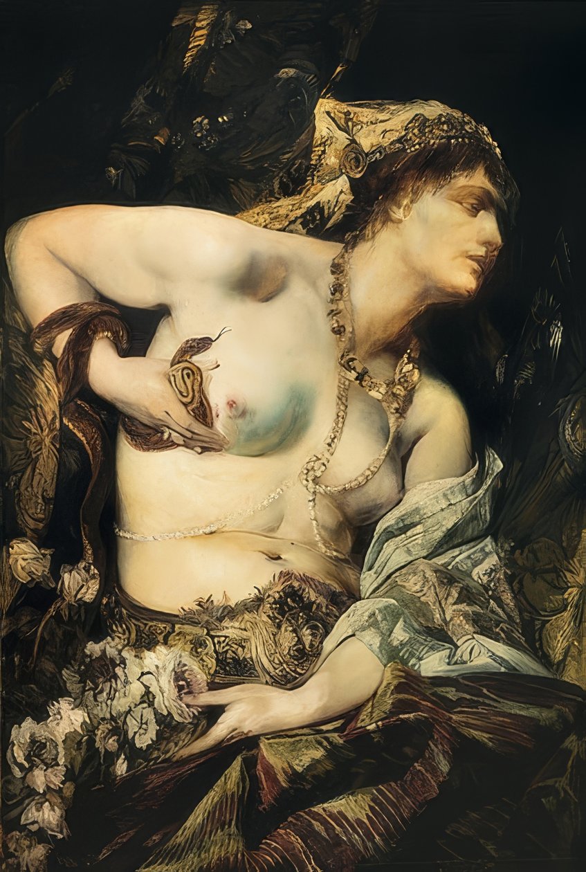 Kleopátra halála. 1875 alkotó: Hans Makart