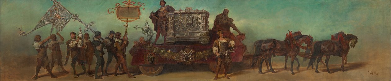 Az 1879-es felvonulás vázlata – A lakatosok alkotó: Hans Makart