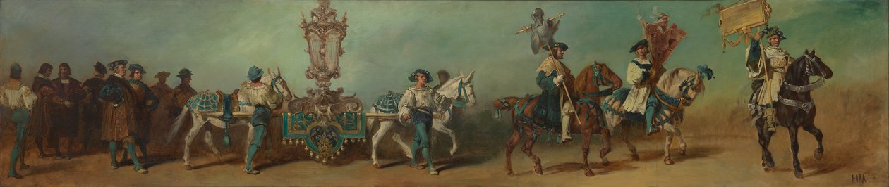 Terv az 1879-es ünnepi menethez - A bádogosok alkotó: Hans Makart