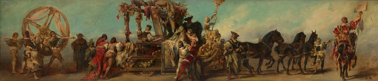 Az 1879-es felvonulás terve – A textilipar alkotó: Hans Makart