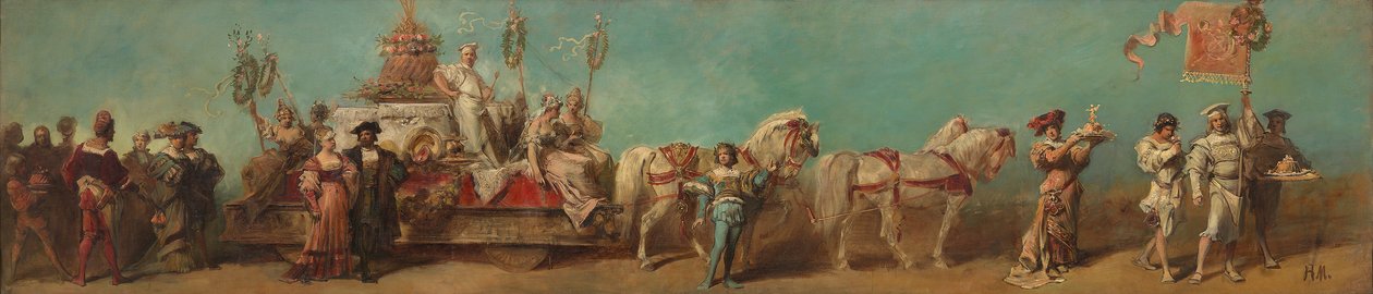 Terv az 1879-es ünnepi felvonuláshoz - A cukrászok alkotó: Hans Makart